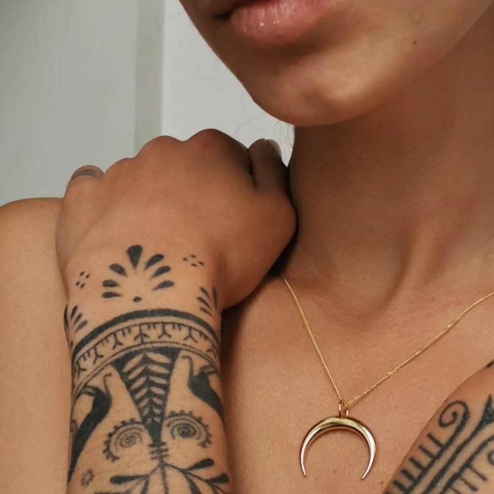 Rose Gold Crescent Moon Necklace